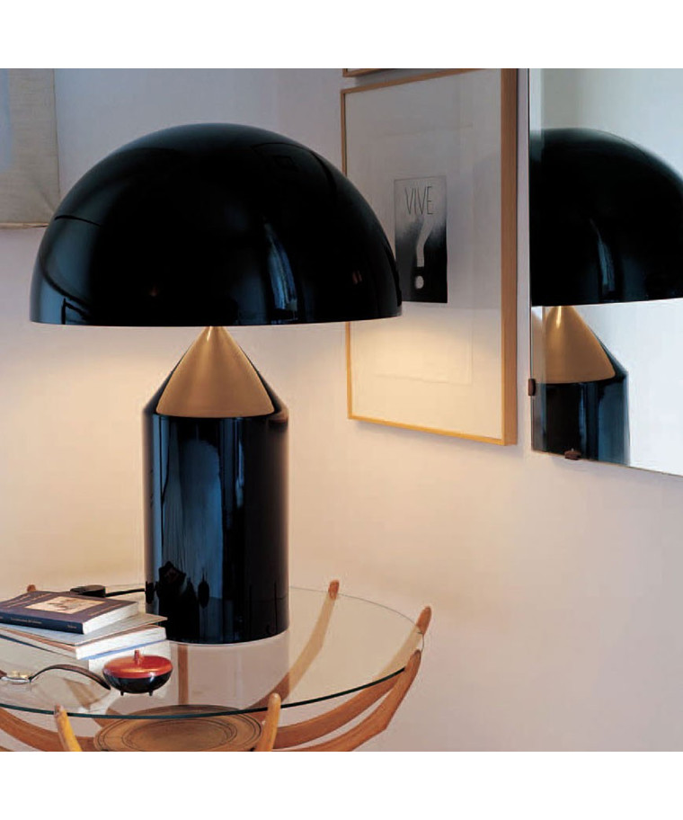 Atollo Bordslampa Medium Svart Oluce Atollo Bordslampa Medium Svart Oluce